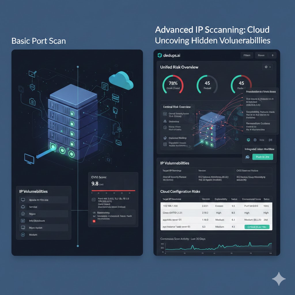 Basic Port Scan vs Advanced IP Scanning - Unified Risk Overview, IP Vulnerabilities, Cloud Configuration Risks and Continuous Scan Activity