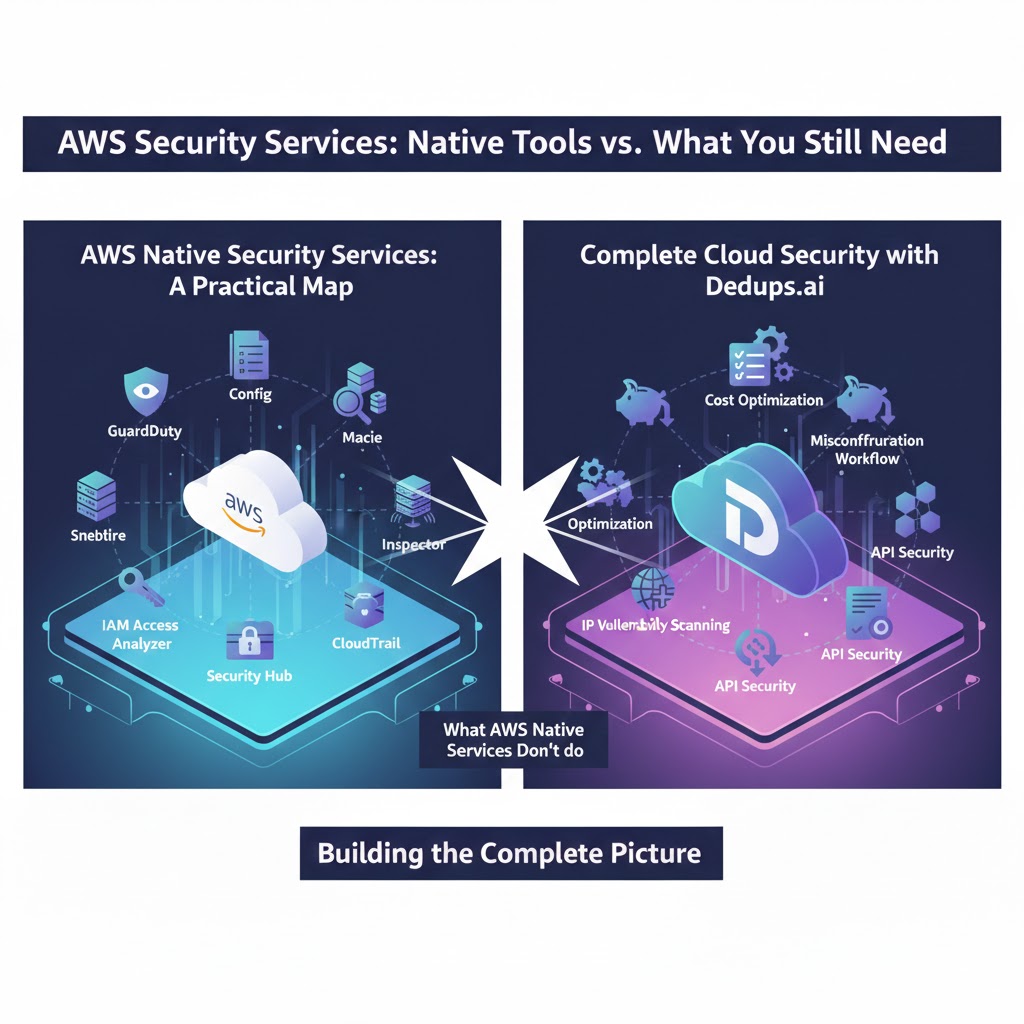 AWS Security Services: Native Tools vs. What You Still Need - Building the Complete Picture with Dedups.ai