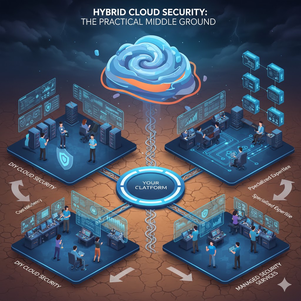 Hybrid Cloud Security: The Practical Middle Ground - DIY Platform + Managed Services + Specialized Expertise