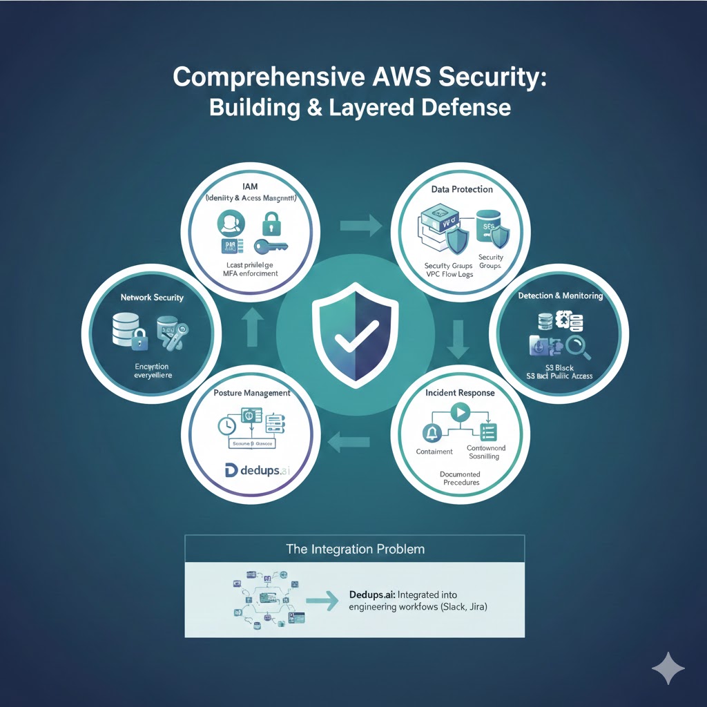 Comprehensive AWS Security: Building a layered defense across IAM, network security, data protection, detection, posture management, and incident response